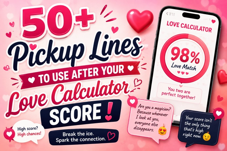 50+ Pickup Lines to Use After Your Love Calculator Score