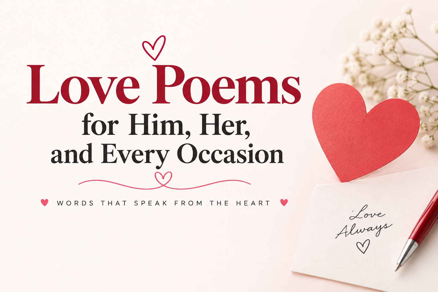Love poems for him, her, and every romantic occasion